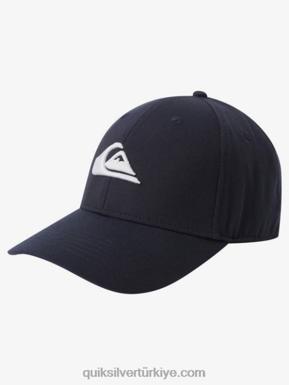 Quiksilver erkekler onlarca yıllık çıtçıtlı şapka 226FP1081 gerçek donanma funda