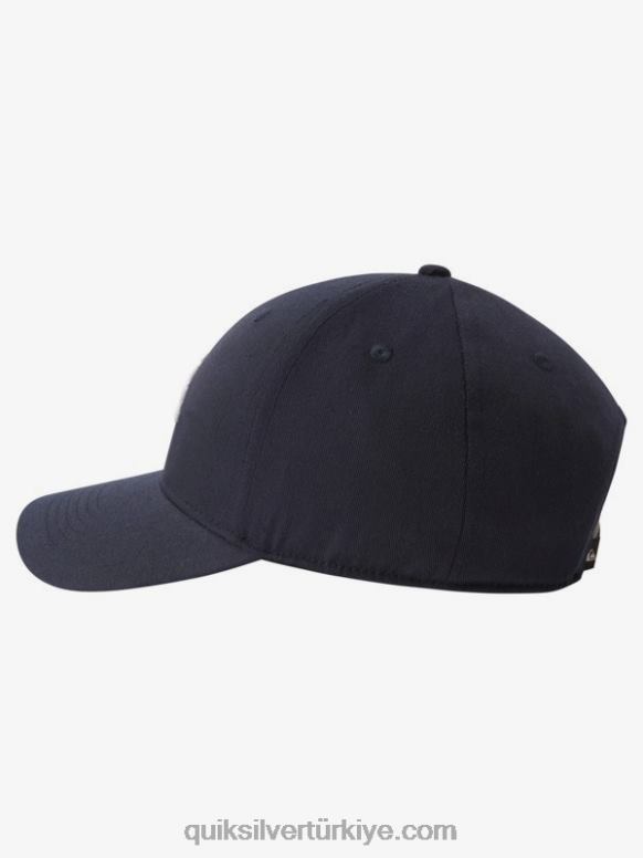 Quiksilver erkekler onlarca yıllık çıtçıtlı şapka 226FP1081 gerçek donanma funda