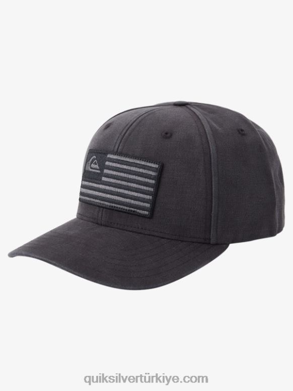 Quiksilver erkekler topraklı amerika snapback şapka 226FP797 siyah