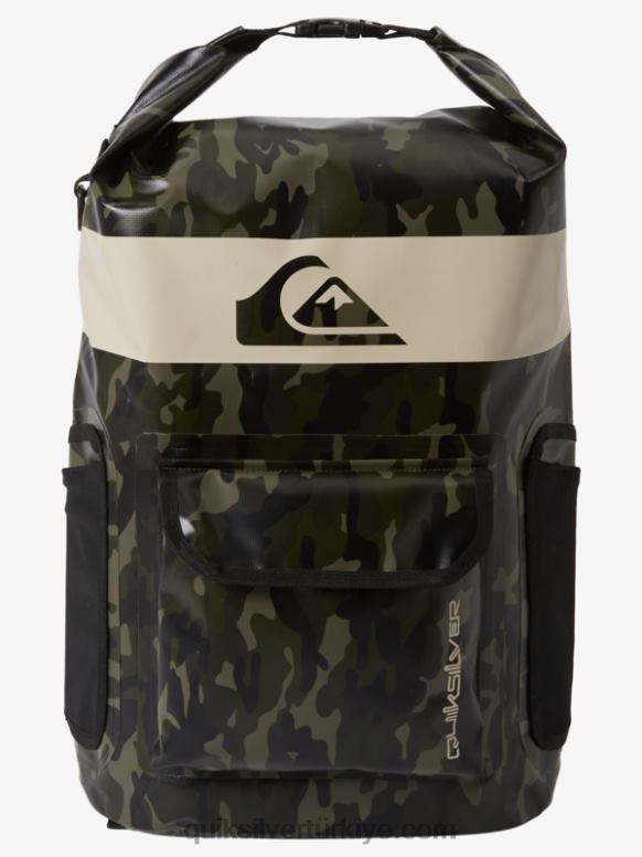 Quiksilver erkekler sea ​​stash 20l orta boy sörf sırt çantası 226FP861 siyah kamuflaj