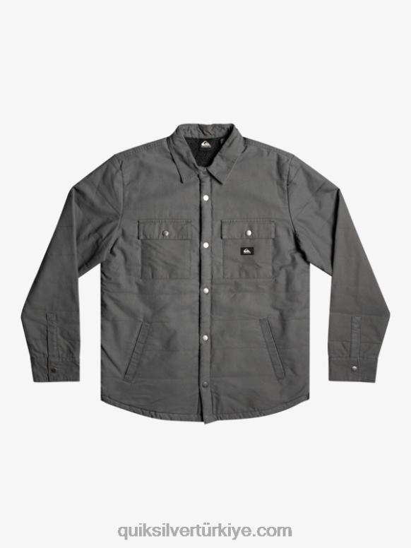 Quiksilver erkekler downrail kanvas angarya ceketi 226FP1566 Demir kapı