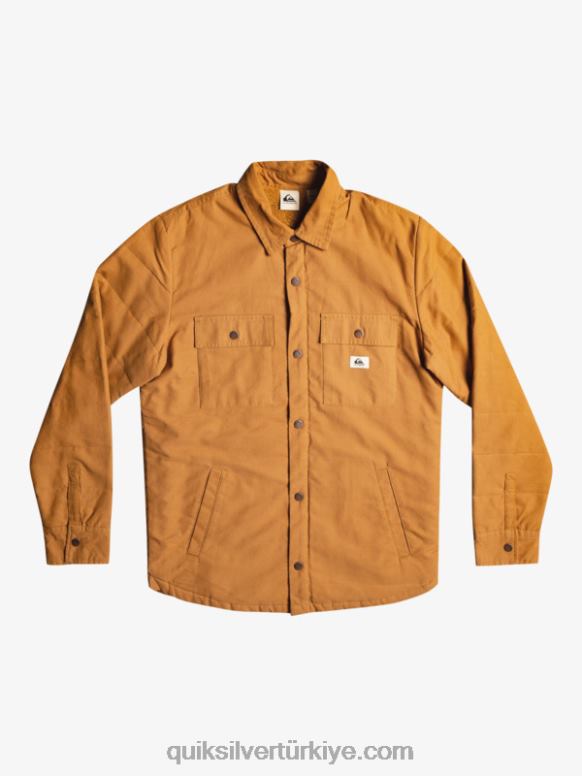 Quiksilver erkekler downrail kanvas angarya ceketi 226FP1567 esmer şeker