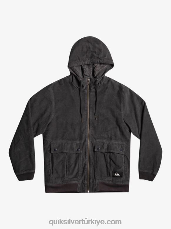 Quiksilver erkekler üçlü stringer kadife ceket 226FP1558 asfalt