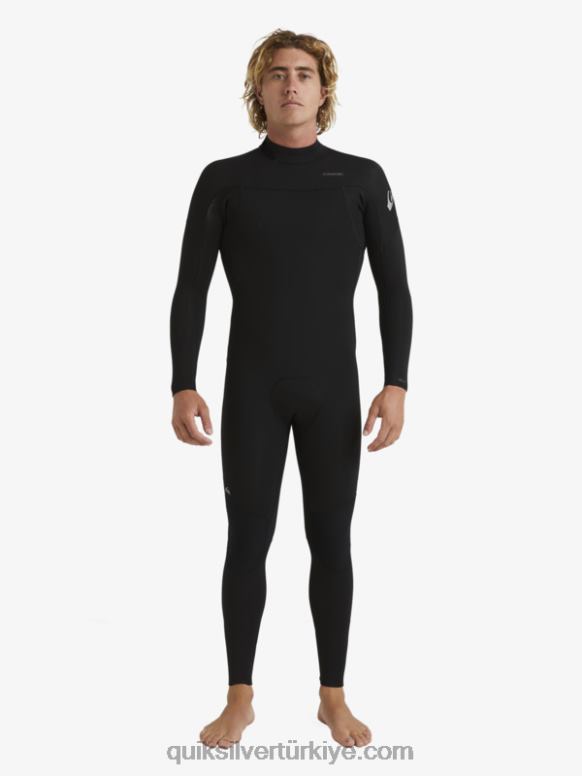 Quiksilver erkekler 3/2 günlük seans arkadan fermuarlı dalış elbisesi 226FP928 siyah