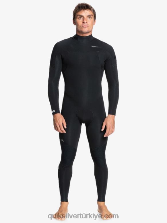 Quiksilver erkekler 4/3 günlük seans arkadan fermuarlı dalış elbisesi 226FP1174 siyah
