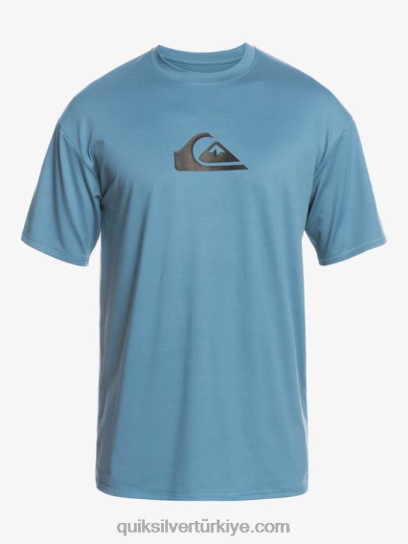 Quiksilver erkekler düz çizgi kısa kollu upf 50 sörf tişörtü 226FP891 yöresel