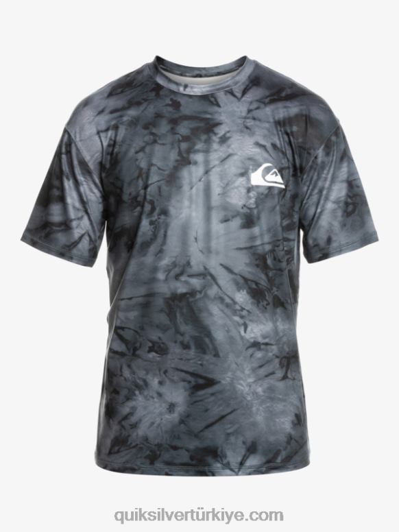 Quiksilver erkekler digital session upf 50 kısa kollu sörf tişörtü 226FP1086 siyah