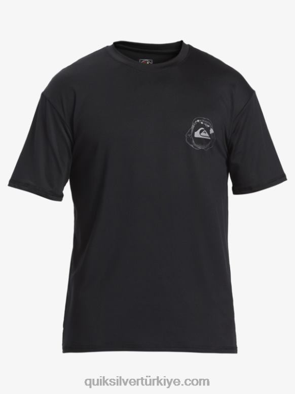 Quiksilver erkekler hawaii big bite upf 50 kısa kollu sörf tişörtü 226FP883 siyah