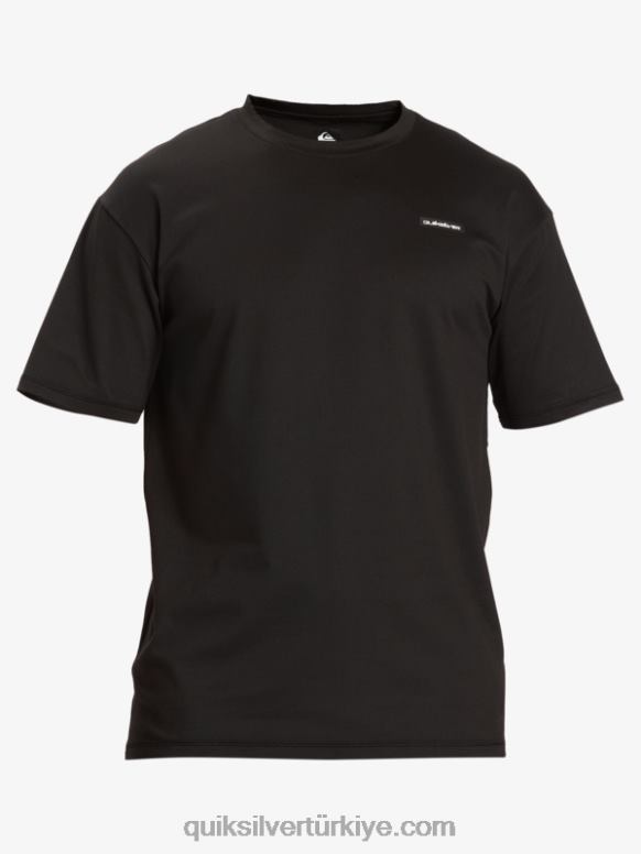 Quiksilver erkekler omni session upf 50 kısa kollu sörf tişörtü 226FP543 siyah