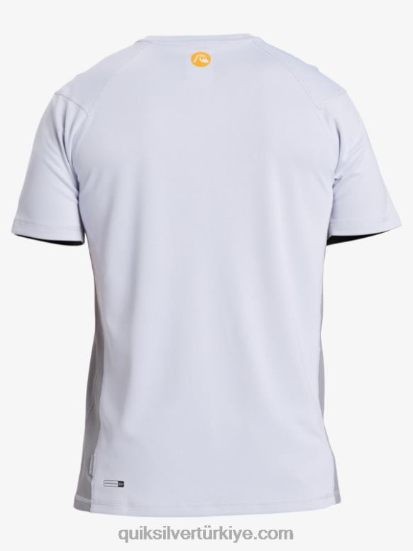 Quiksilver erkekler waterman bambu kontrol 2 upf 50 kısa kollu sörf tişörtü 226FP273 beyaz