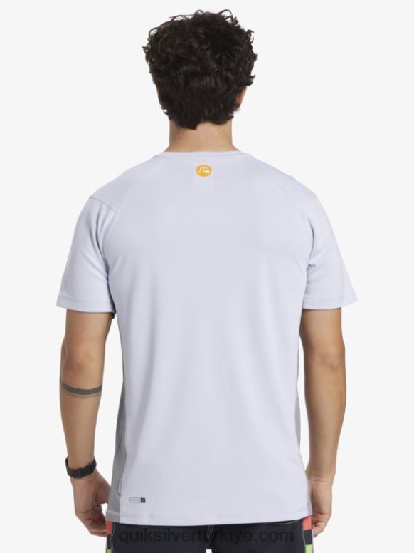 Quiksilver erkekler waterman bambu kontrol 2 upf 50 kısa kollu sörf tişörtü 226FP273 beyaz