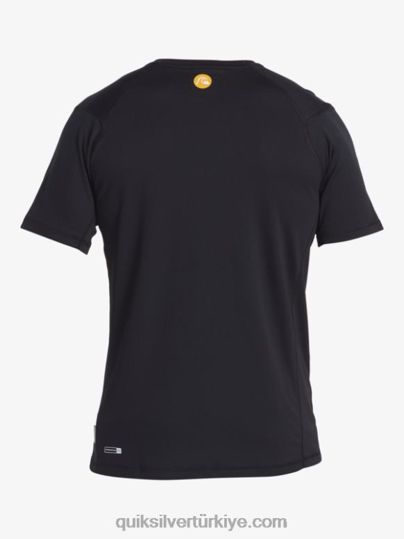 Quiksilver erkekler waterman bambu kontrol 2 upf 50 kısa kollu sörf tişörtü 226FP276 siyah