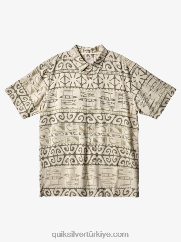 Quiksilver erkekler ağaçlarda su adamı kısa kollu gömlek 226FP291 ağaçlarda çay