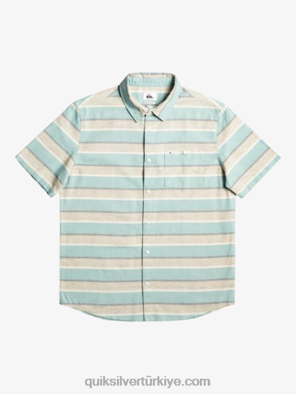 Quiksilver erkekler cali gündoğumu kısa kollu gömlek 226FP1207 plaza taupe cali gün doğumu 231