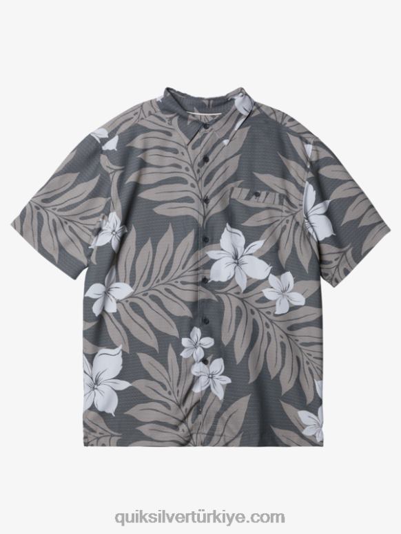 Quiksilver erkekler su adam shonan kısa kollu gömlek 226FP993 karanlık sayfa