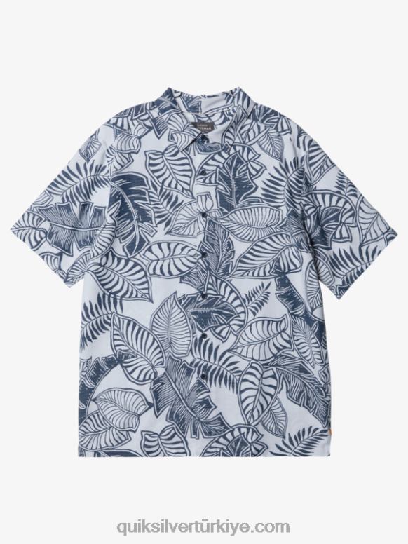 Quiksilver erkekler su adam siesta kısa kollu gömlek 226FP1364 büyük mavi