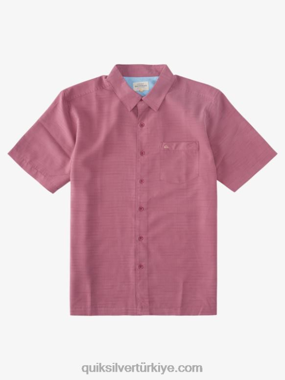 Quiksilver erkekler waterman centinela premium kırışık önleyici gömlek 226FP1302 yumuşak leylak rengi centinella