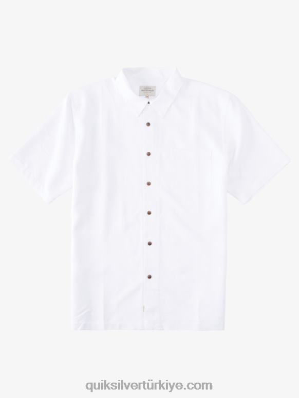 Quiksilver erkekler waterman manele defne kısa kollu gömlek 226FP799 beyaz