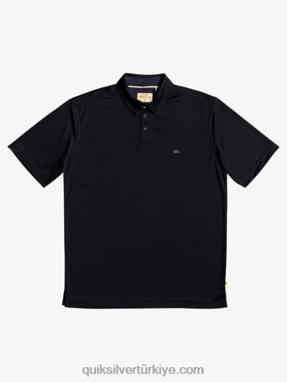 Quiksilver erkekler waterman su kısa kollu polo gömlek 226FP98 siyah