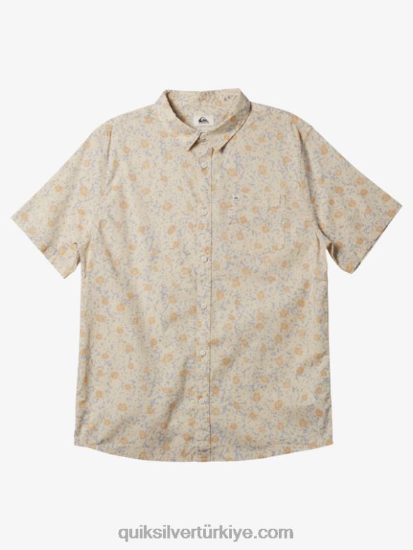 Quiksilver erkekler yumuşak tüylü kısa kollu gömlek 226FP1232 huş yumuşak tüy