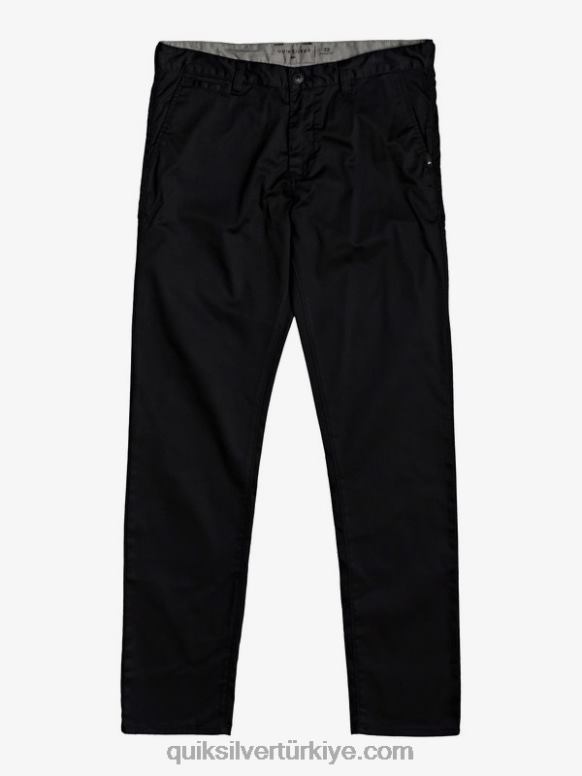 Quiksilver erkekler günlük sendika chino cepli pantolon 226FP1160 siyah