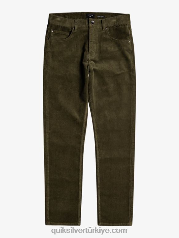 Quiksilver erkekler kracker kordon kadife pantolon 226FP1549 üzüm yaprağı
