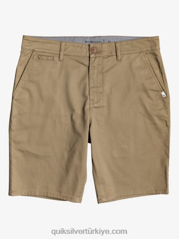 Quiksilver erkekler casual union streç 20 chino cepli şort 226FP1315 karaağaç