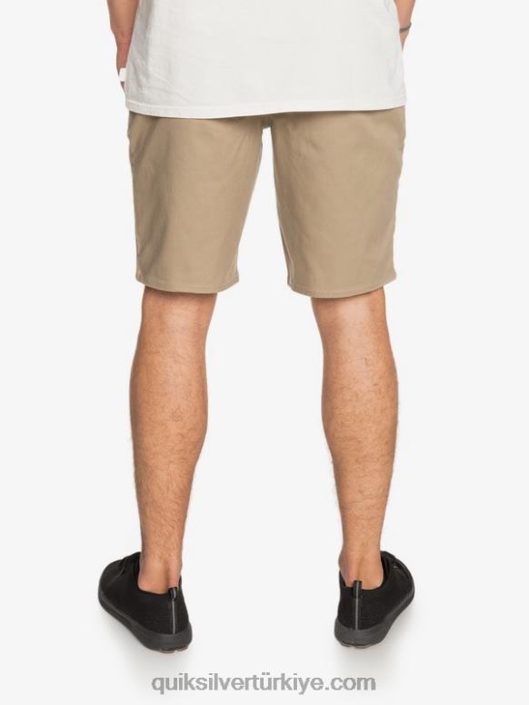 Quiksilver erkekler casual union streç 20 chino cepli şort 226FP1315 karaağaç