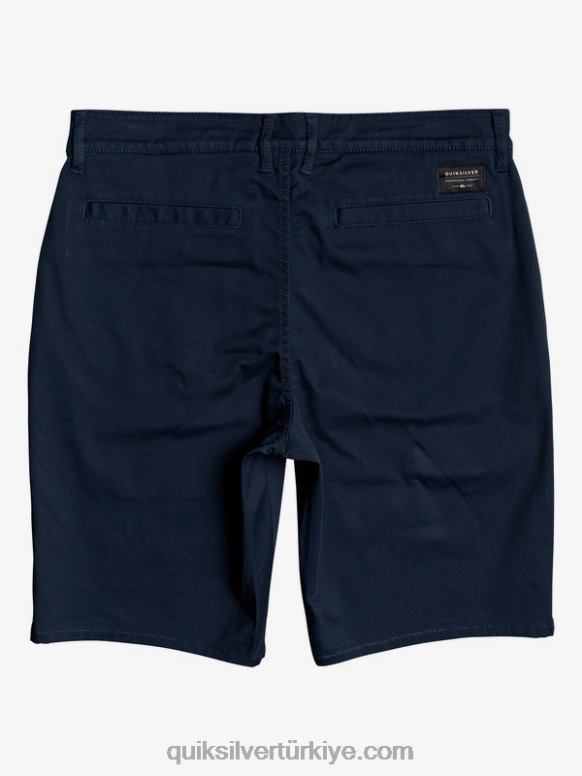 Quiksilver erkekler casual union streç 20 chino cepli şort 226FP1316 donanma blazer
