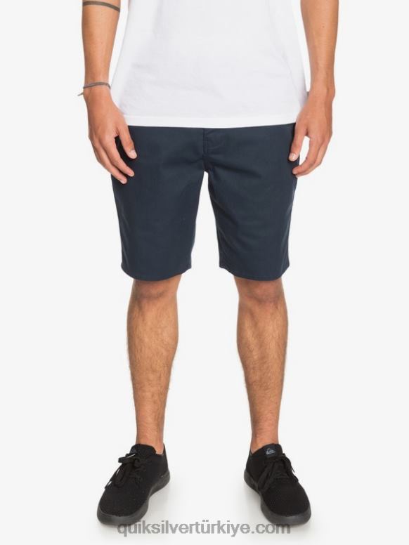 Quiksilver erkekler casual union streç 20 chino cepli şort 226FP1316 donanma blazer
