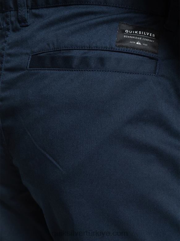 Quiksilver erkekler casual union streç 20 chino cepli şort 226FP1316 donanma blazer