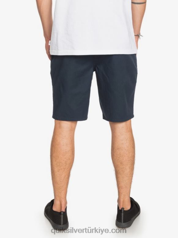 Quiksilver erkekler casual union streç 20 chino cepli şort 226FP1316 donanma blazer
