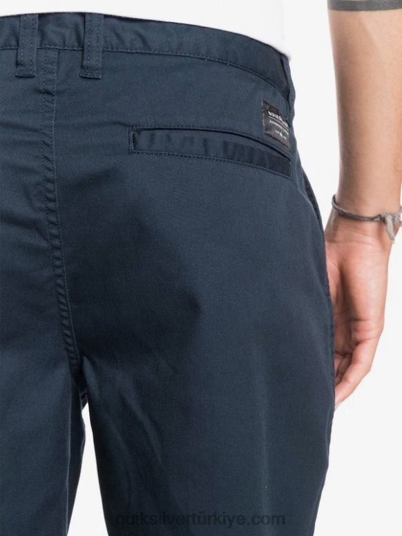Quiksilver erkekler casual union streç 20 chino cepli şort 226FP1316 donanma blazer