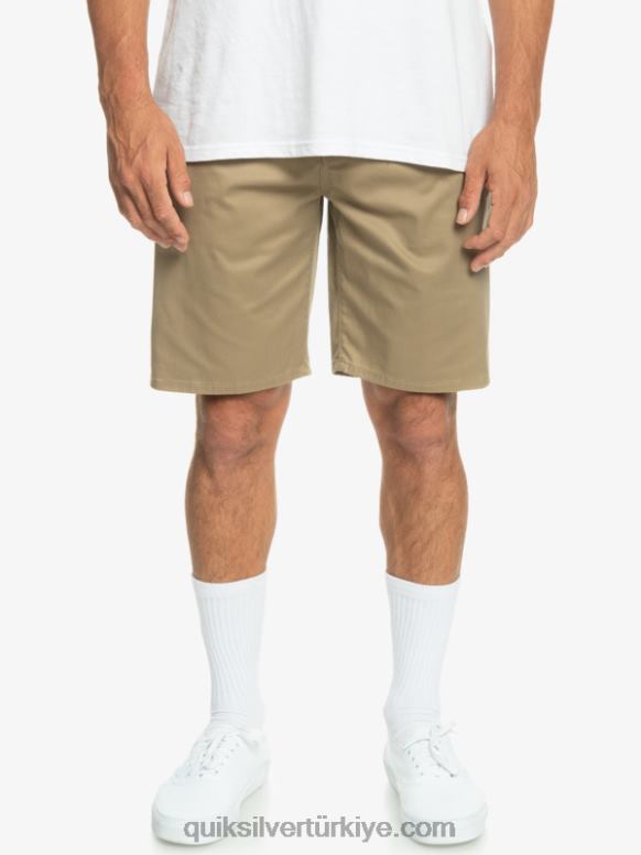 Quiksilver erkekler casual union streç chino 20 şort 226FP854 karaağaç