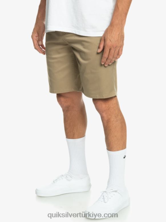 Quiksilver erkekler casual union streç chino 20 şort 226FP854 karaağaç