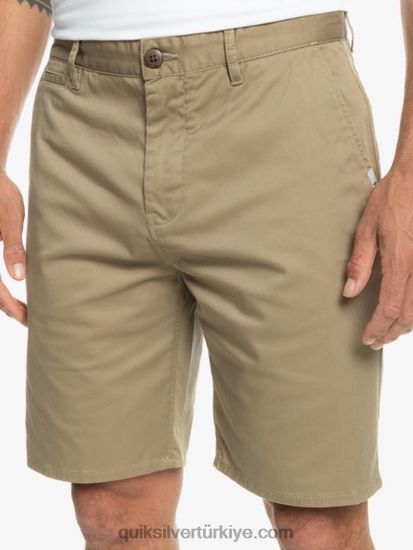 Quiksilver erkekler casual union streç chino 20 şort 226FP854 karaağaç
