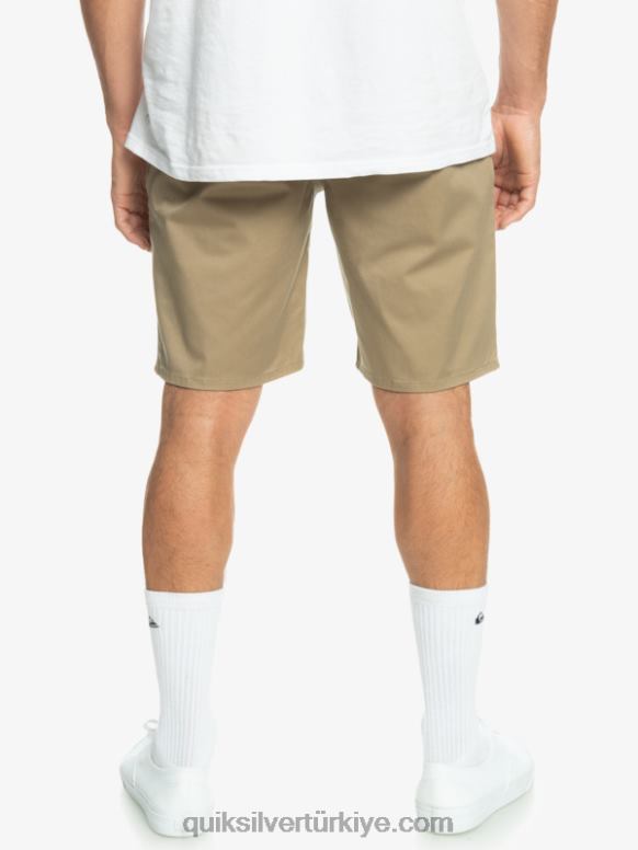 Quiksilver erkekler casual union streç chino 20 şort 226FP854 karaağaç
