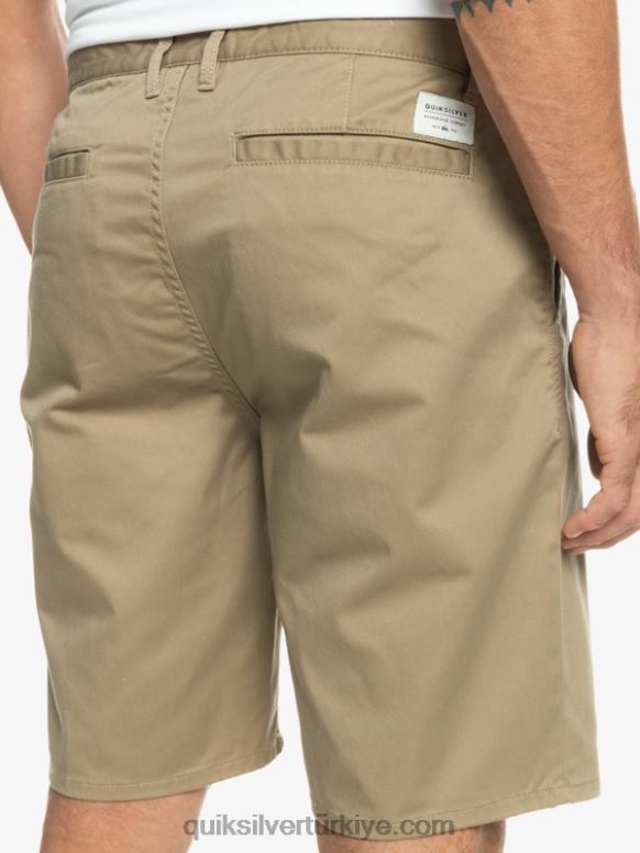 Quiksilver erkekler casual union streç chino 20 şort 226FP854 karaağaç