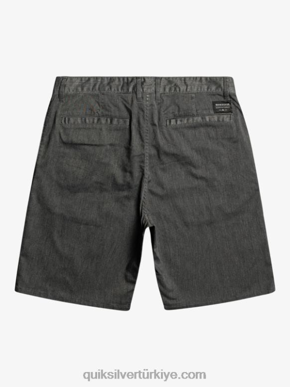 Quiksilver erkekler casual union streç chino 20 şort 226FP855 koyu gri meşe