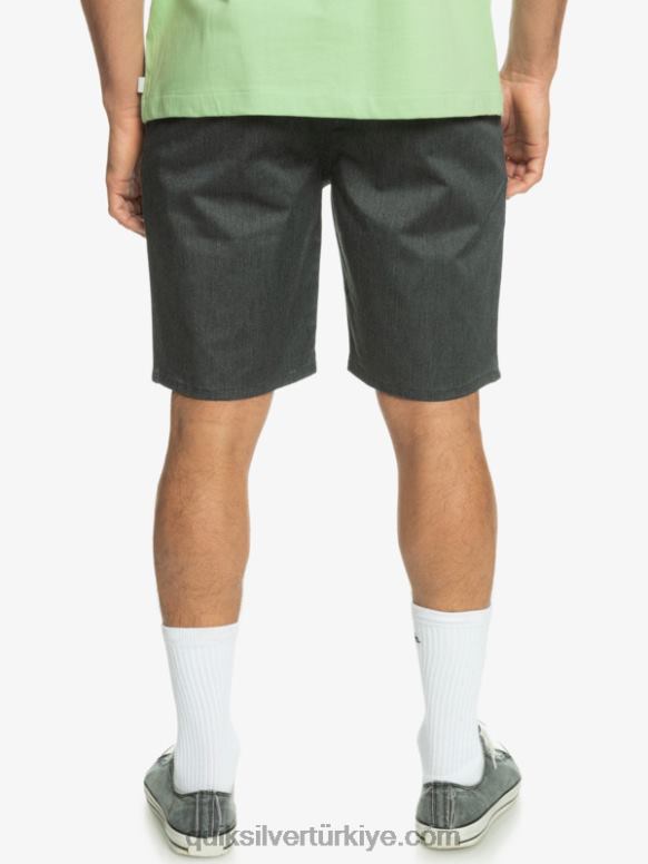 Quiksilver erkekler casual union streç chino 20 şort 226FP855 koyu gri meşe