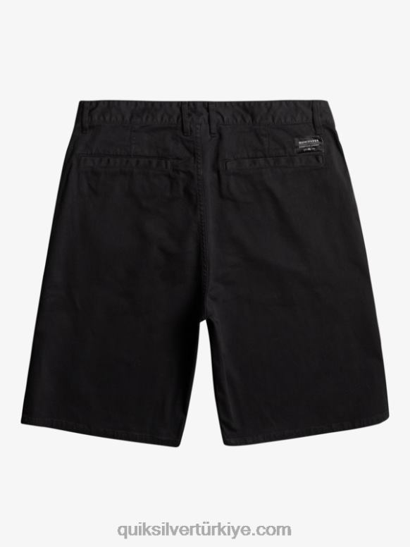 Quiksilver erkekler casual union streç chino 20 şort 226FP856 siyah