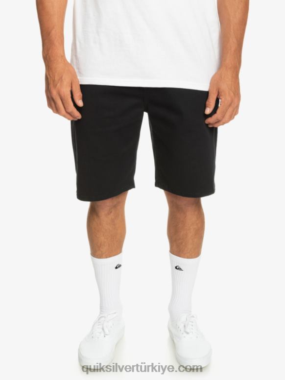 Quiksilver erkekler casual union streç chino 20 şort 226FP856 siyah