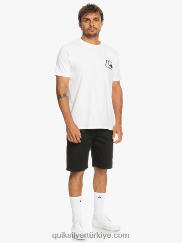 Quiksilver erkekler casual union streç chino 20 şort 226FP856 siyah