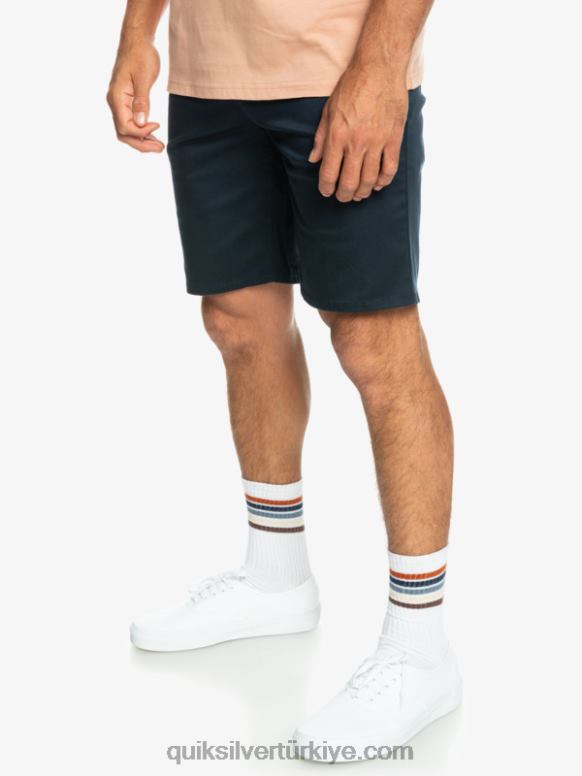 Quiksilver erkekler casual union streç chino 20 şort 226FP857 donanma blazer