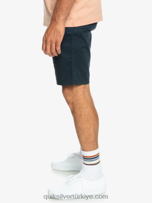 Quiksilver erkekler casual union streç chino 20 şort 226FP857 donanma blazer