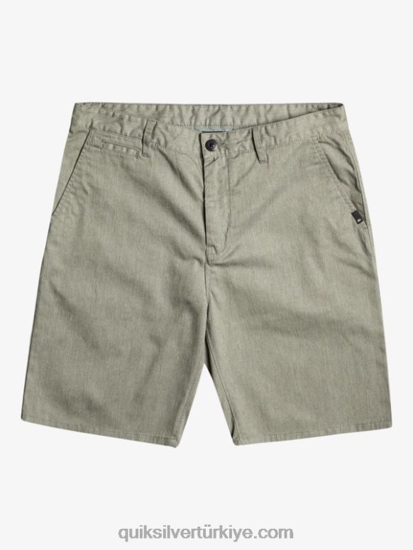 Quiksilver erkekler casual union streç chino 20 şort 226FP858 açık gri funda