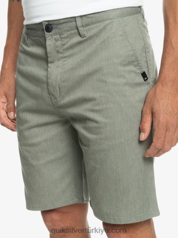 Quiksilver erkekler casual union streç chino 20 şort 226FP858 açık gri funda