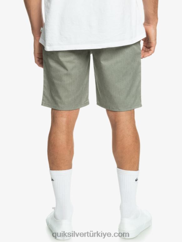 Quiksilver erkekler casual union streç chino 20 şort 226FP858 açık gri funda