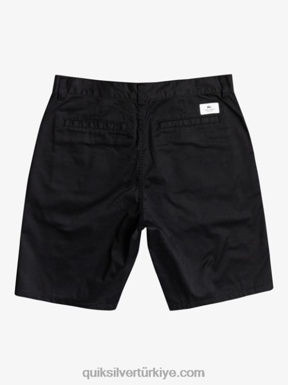 Quiksilver erkekler crest chino 21 şort 226FP1274 siyah