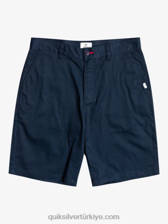 Quiksilver erkekler crest chino 21 şort 226FP1277 donanma blazer